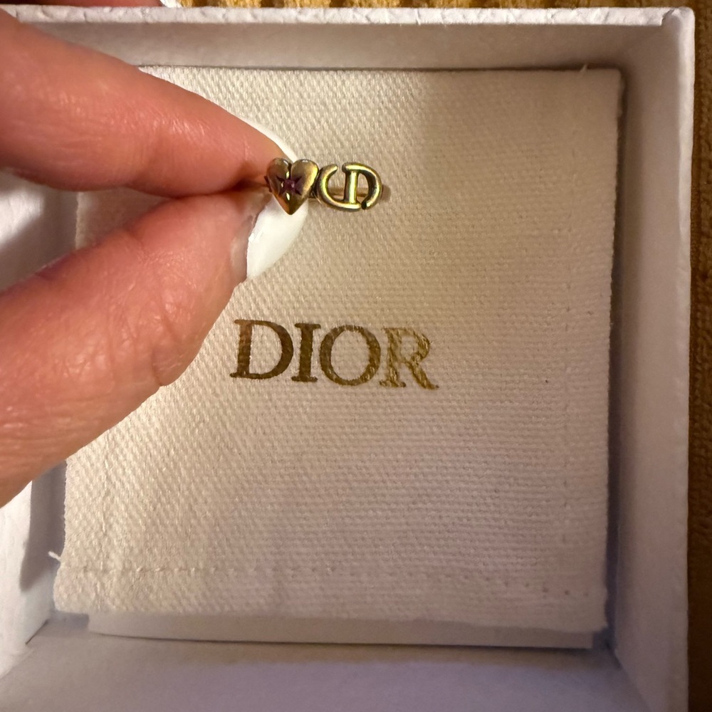 Dior Gold Heart Earrings